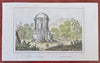 Abang Temple Indonesia Java 1837 scarce French architectural print