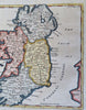 Ireland country Dublin Waterford Killarney 1749 Senex? fine hand colored map