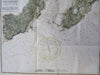 Gloucester Harbor coastal Massachusetts c. 1910-15 nautical navigation hc map