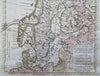 Scandinavia Denmark Sweden Norway Finland Iceland 1761 Delisle Buache scarce map