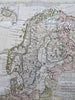 Scandinavia Denmark Sweden Norway Finland Iceland 1761 Delisle Buache scarce map