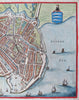 Enckhuysen Holland Sailing Ships 1634 Hondius detailed full hand color city plan