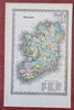 Ireland 1832 Carey & Lea charming miniature map w/ old hand color