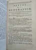 Crozat's Geography 1808 scarce French leather book w/ 2 folding engraved maps