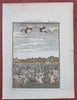 Lisbon Portugal City View Naval Battle Harbor Scene 1719 Mallet charming print