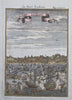 Lisbon Portugal City View Naval Battle Harbor Scene 1719 Mallet charming print