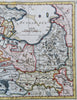 Holland Netherlands Amsterdam Low Countries 1748 Vaugondy nice hand colored map