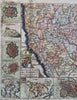 Piedmont Northern Italy Turin Cuneo 1708 De La Feuille map city plans surround