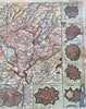 Piedmont Northern Italy Turin Cuneo 1708 De La Feuille map city plans surround