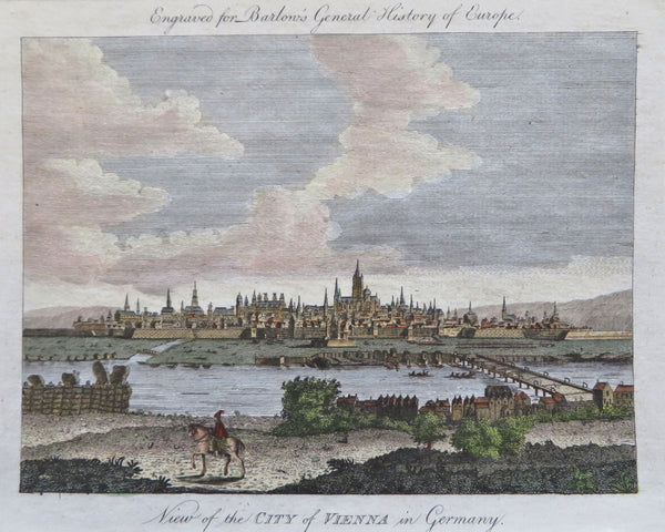 Vienna Austria Hapsburg Holy Roman Empire Capital 1791 landscape view print