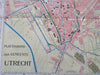 Utrecht Netherlands cartoon Tourist City Plan c. 1920 pictorial travel brochure
