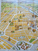 Firenze Italia Florence Italy 1955 Tourist advertising cartoon City Plan map