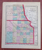 Kansas & Nebraska Omaha Fort Riley Topeka 1857 Morse miniature state map