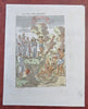 India Mortuary Pyre Sati Indian Funeral Practice 1719 Mallet hand colored print