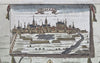 Veurne Belgium Furnes Fortification 1672 Mallet military map birds-eye city view