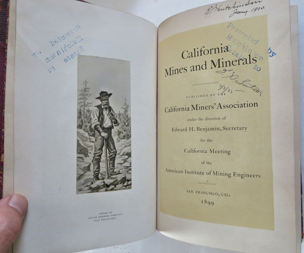 California Mines & Minerals American Geology 1899 SF rare book 3 lg. maps & pics