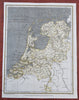 Kingdom of Holland Dutch Netherlands Amsterdam Utrecht Rotterdam 1809 Copper map