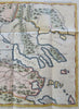Macedonia & Thessaly Liberator's Roman Empire Civil War Augustus 1783 Bell map