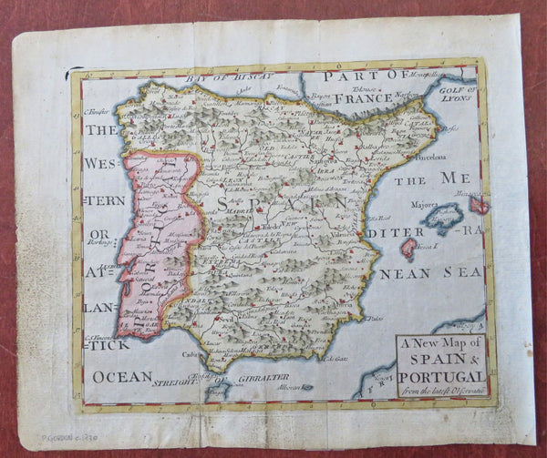 Iberia Spain & Portugal c. 1730 scarce little Gordon hand colored map – Brian DiMambro iberia-spain-portugal-c-1730-scarce-little-gordon-hand-colored-map-brian-dimambro