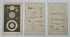 Astronomy Lunar Orbit Eclipses Seasons Planetary Comparison 1832 Lot x 3 prints
