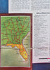 Florida Tourist Info State Map Sightseeing c. 1950's pictorial tourist brochure