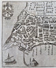 Ancona Italy City Plan Fortifications 1629 Bertelli detailed rare map