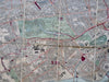 London England Tourist linen city plan 1892 Collins large fldg. pocket map
