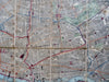 London England Tourist linen city plan 1892 Collins large fldg. pocket map