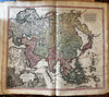 Asia Continent Ottoman Empire Arabia India China c.1750 Homann decorative map