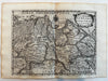 Russian Tartary Korea island 1699 Sanson antique engraved map cartouche title