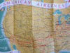 American Airlines 1949 U.S. aviation Air Routes International travel picture map