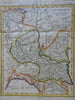 Italian Republic Northern Italy Venice Genoa Milan 1780 engraved regional map
