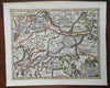 Noricum & Vindelici Roman Empire 1729 decorative map Northern Italy Austria