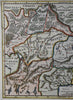 Noricum & Vindelici Roman Empire 1729 decorative map Northern Italy Austria