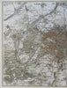 Paris France engraved city plan c. 1850's excellent detailed map w/ hand color