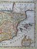 Spain & Portugal Espagna 1786 charming decorative hand colored miniature map