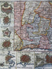 Catalonia Spain 1708 de la Feuille rare decorative map w/ 14 small city plans