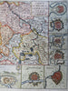 France Germany Luxembourg Duchy of Lorraine 1708 de la Feuille map 13 city plans