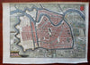 Haarlem Holland Netherlands c. 1720 map Harrewijn detailed hand color city plan