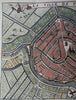 Gouda Tergou Holland Netherlands 1720 pictorial city plan map hand color