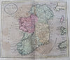Ireland rare map c. 1801 Oliver & Boyd from best Authorities original hand color