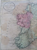 Ireland rare map c. 1801 Oliver & Boyd from best Authorities original hand color