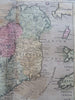 Ireland rare map c. 1801 Oliver & Boyd from best Authorities original hand color