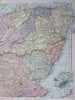 Scotland United Kingdom Edinburgh Glasgow Aberdeen 1895 Bacon three sheet map