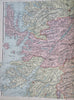 Scotland United Kingdom Edinburgh Glasgow Aberdeen 1895 Bacon three sheet map