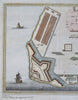 Cranganor Kodungallur India Portuguese Fort Dutch Colony 1761 city plan map
