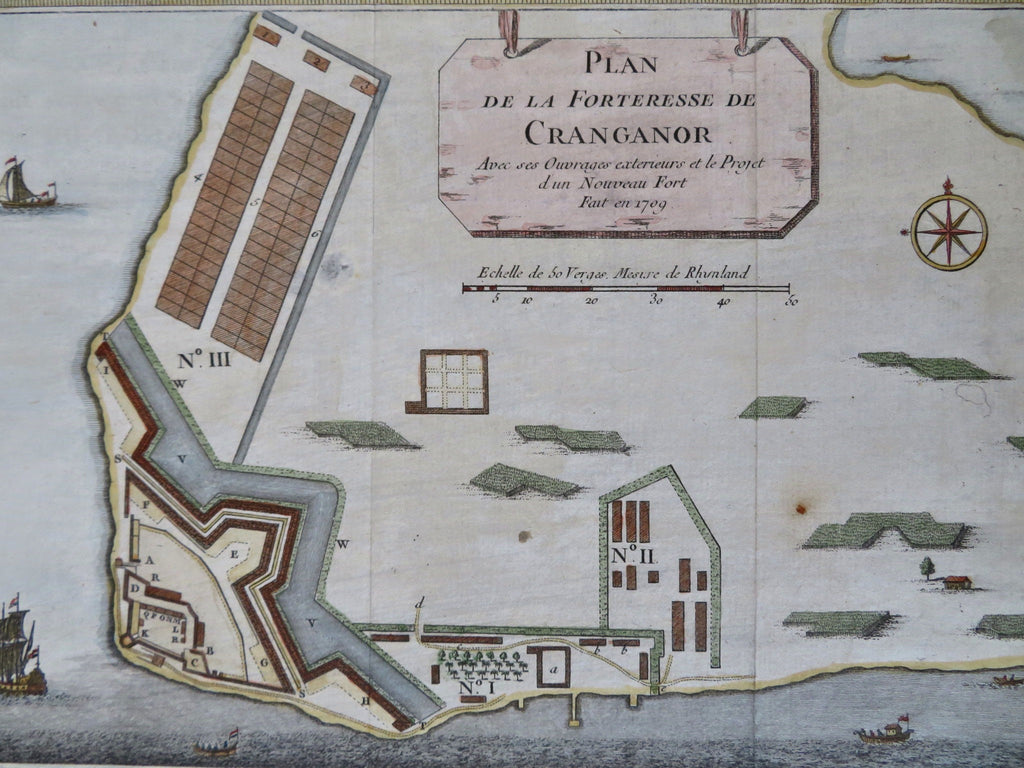 Cranganor Kodungallur India Portuguese Fort Dutch Colony 1761 city plan map