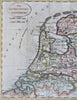 United Provinces Holland Netherlands Amsterdam 1800 Thomas & Andrews scarce map