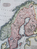 Sweden Norway Finland Scandinavia Jutland Gotland Oslo Stockholm 1844 Walker map