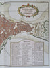 Cadiz Spain Military Fortifications Detailed City Plan 1760 Bellin map